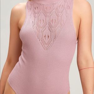 NWT free people mauve pink bodysuit